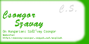 csongor szavay business card